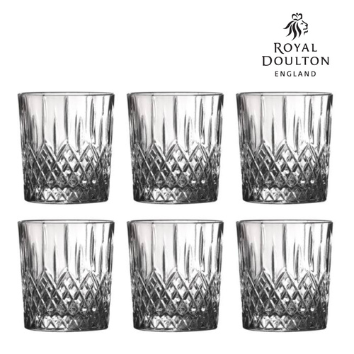 New Royal Doulton Earlswood Crystalline Whiskey Tumbler 275ml | Set of 6 