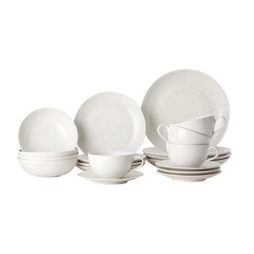 New Royal Doulton Gordon Ramsay 20pc Dinner Stoneware Set Set of 20 | Maze White