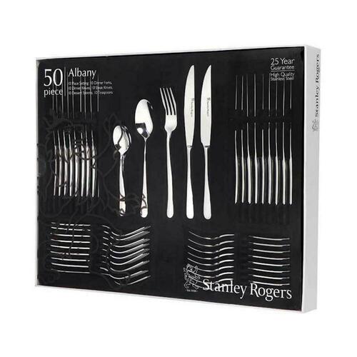 Stanley Rogers 50 Piece Stainless Steel Albany Cutlery Set 50pc