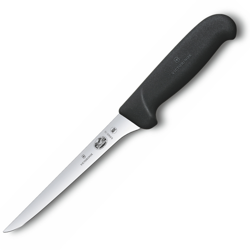 VICTORINOX FIBROX STIFF NARROW BONING 5" / 12CM BUTCHER KNIFE 5.6403.12 BLACK