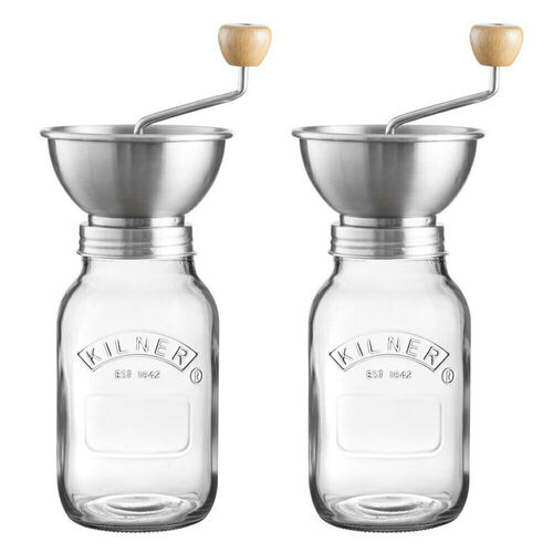 NEW KILNER SAUCE & MILL MAKER JAR SET OF 2 | 1 LITRE