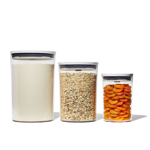 OXO Good Grips Pop 2.0 Round Canister Set 3pc Air Tight 3 Piece