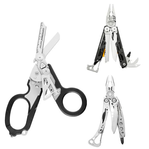 LEATHERMAN SKELETOOL MULTITOOL + RAPTOR BLACK + SIGNAL 