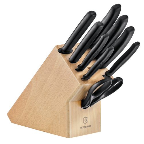 Victorinox 9pc Kitchen Cutlery Block 9 Piece Set | Black