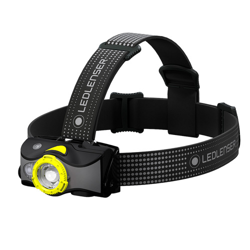 NEW LED LENSER MH7 HEAD TORCH 600 LUMENS HEADLAMP BLACK & YELLOW
