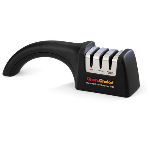 Chefs Choice 3 Stage Diamond Manual Knife Sharpener Model 4633 Black