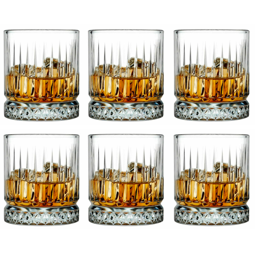 Pasabahce Elysia Whiskey Glass Tumbler 355ml | Set of 6