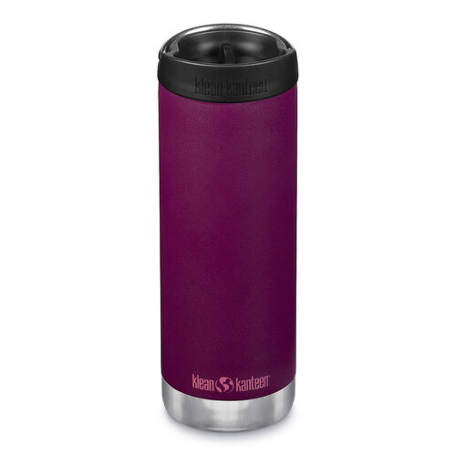 KLEAN KANTEEN 473ML / 16OZ TKWIDE INSULATED PURPLE POTION W/ CAFE CAP