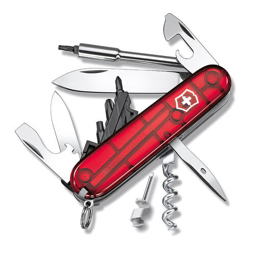 Victorinox CyberTool S Swiss Army Knife | Translucent Red