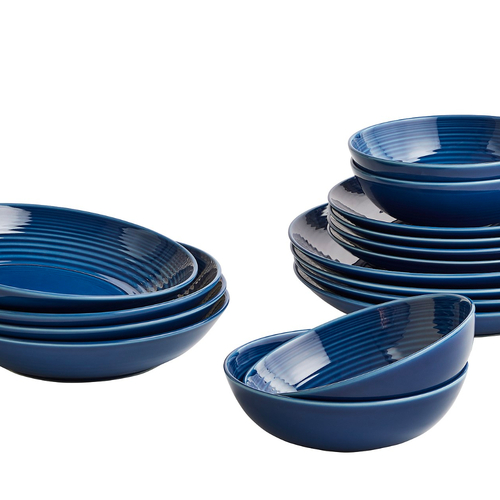 Royal Doulton Gordon Ramsay Maze Denim Blue 16pc Dinner Stoneware | Set of 16