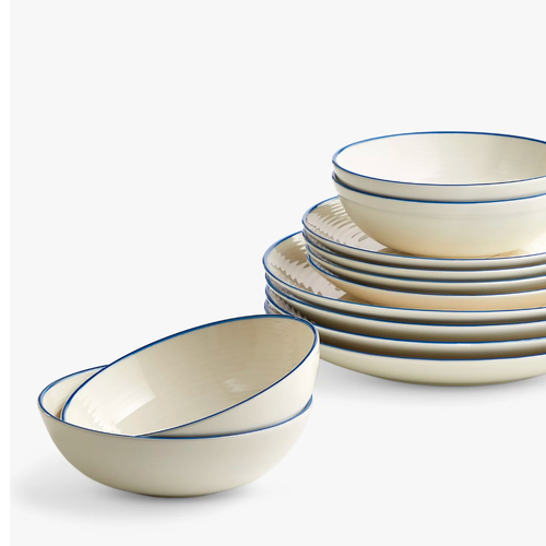 Royal Doulton Gordon Ramsay 12pc Dinner Stoneware Set of 12 | Denim Line