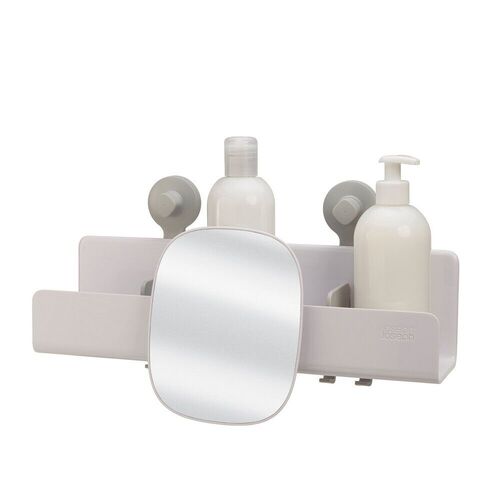 Joseph Joseph EasyStore Large Shower Caddy Removable Mirror | White 
