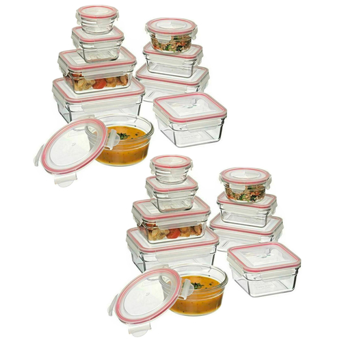 Glasslock Tempered Glass Oven Safe 18pc Container Set W/ Lid Oven
