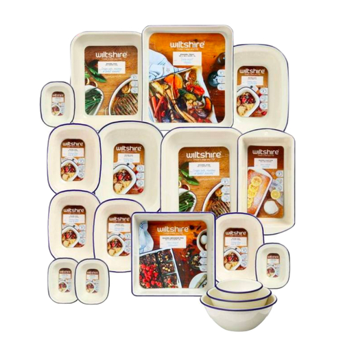 Wiltshire Enamel 16 Piece Bakeware Pack 16pc