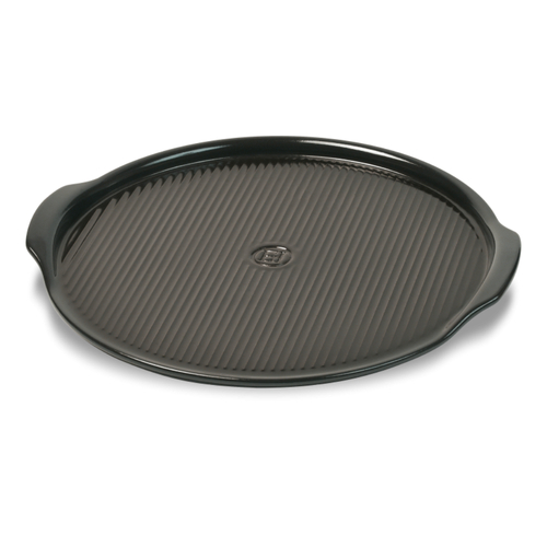 Emile Henry Ridged Pizza Stone 40cm | Charcoal