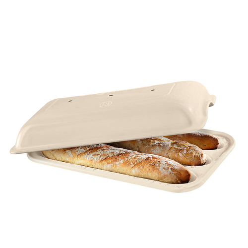 Emile Henry Ceramic Baguette Baker | Linen