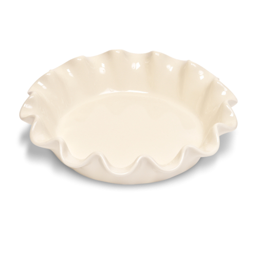 Emile Henry Ceramic Ruffled Pie Dish | Clay