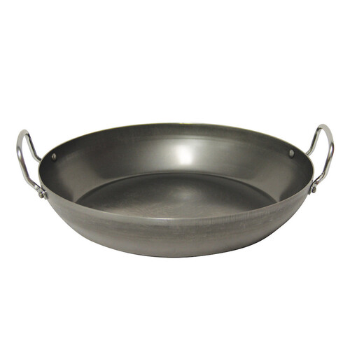 Pyrolux Industry Blue Steel Paella Pan 32cm