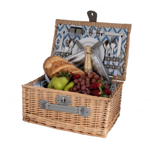 Avanti 2 Person Wicker Picnic Basket Ikat