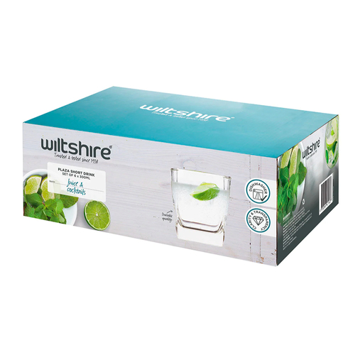 Wiltshire Plaza Short Glass Drink Tumblers 300ml | Set of 6