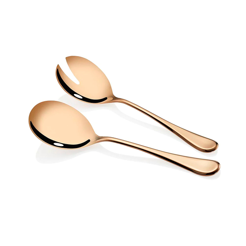 Stanley Rogers Chelsea 2 Piece Fork and Spoon Salad Server Set | Gold
