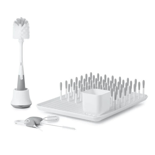 OXO Tot Bottle & Cup Cleaning Set Grey Bottles Feeding Cups