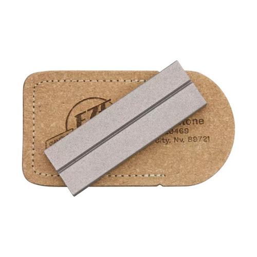 Eze-Lap Diamond Sharpening Plate 75 x 25mm with Leather Pouch 600 Grit