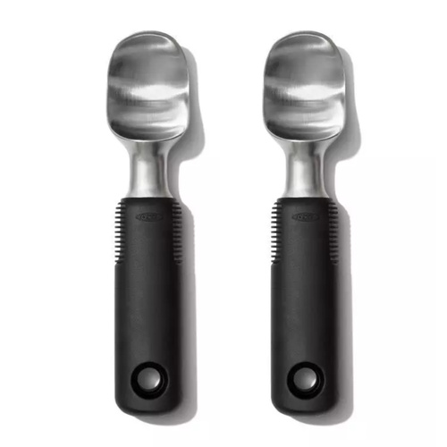 OXO Stainless Steel Ice Cream Scoop Black Set of 2