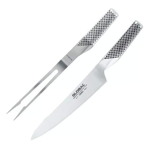 Global Carving Knife Set 2 Piece | 21cm Carving Knife , 31cm Carving Fork 