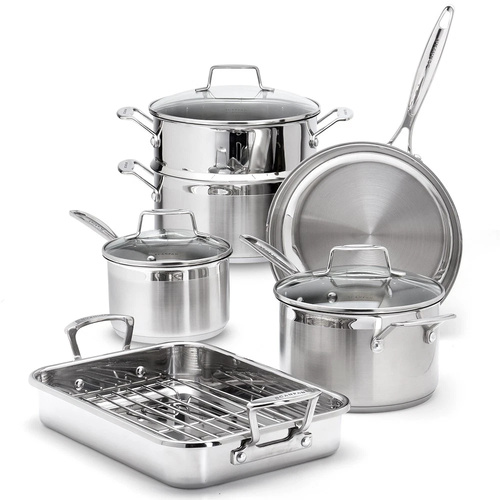 Scanpan Impact 6 Piece Cookware Set with Roaster | Stainless Steel 6pc