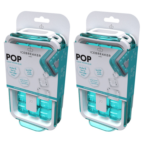 Icebreaker Pop Ice Maker Clear Water Blue | Set of 2 
