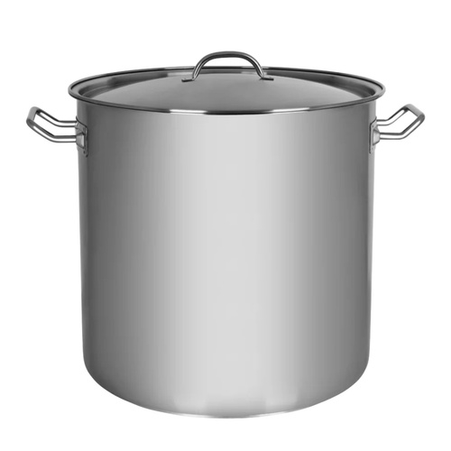 Chef Inox Elite Stockpot with Lid 450x450mm / 70L | Stainless Steel