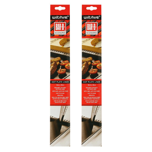 Wiltshire Bar-B Non-Stick Barbeque Hot Plate Liner Sheet 2 Pack
