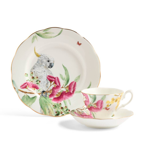 Royal Albert Miranda Kerr Australiana Teacup , Saucer , Plate - Set of 3