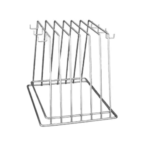Trenton 6 Slot Chrome Plated Cutting Board Rack With Hooks