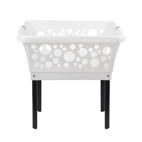 White Magic Laundry Basket on Legs | 50L Capacity