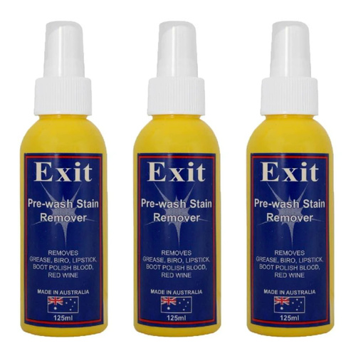 Exit Soap Spray Pre Wash Stain Remover Multi Purpose Cleaner 125ml | Set of 3