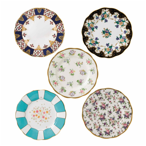 Royal Albert 100 Years of Royal Albert 1900-1940 5 Piece Plate Set