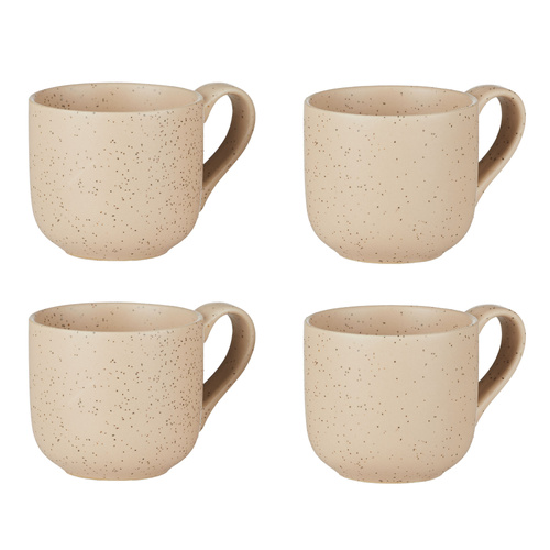 Leaf & Bean Aster 4 Piece Espresso Cup Set 100ml Natural