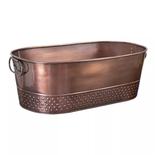 Moda Oval Beverage Tub | Antique Copper 525×290×175 mm