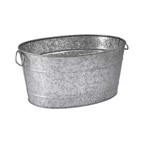 Moda Oval Beverage Tub - Galvanised Stainless Steel 460×355×220mm