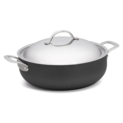 Chasseur Cinq Etoiles Hard Anodised Chef Pan with Lid 30cm / 6.5L