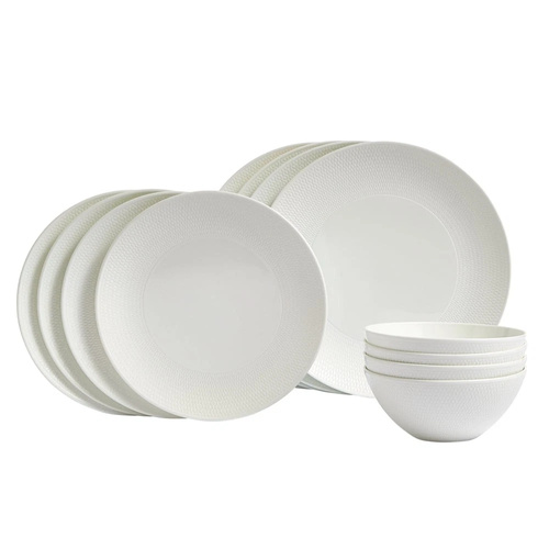 Wedgwood Gio 12pc Dinner Set of 12 White