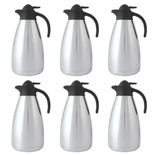 CaterChef Insulated Vacuum Jug 2L - Stainless Steel Satin - Set of 6