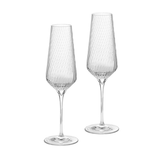 Vera Wang by Wedgwood Swirl Toasting Champagne Flute | 2pc Set