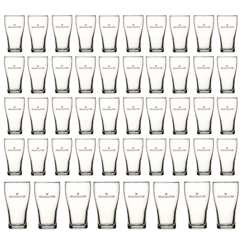 Crown Nucleated Headmaster Beer Conical Glasses 285ml | Set of 48
