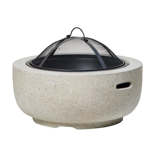 Rogue Nova Fire Pit with Cover Light Grey 38cm