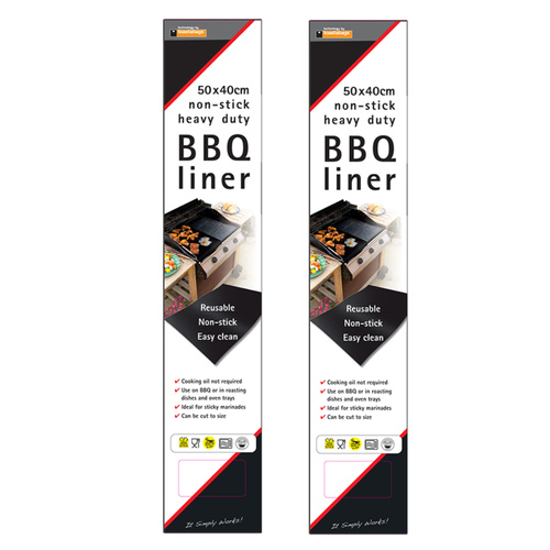  Toastbags Heavy Duty Non-Stick Barbeque Hot Plate Liner Sheet 2 Pack