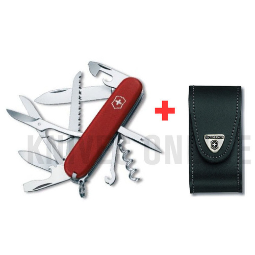 SWISS ARMY KNIFE SWISS UNIVERSAL AND BLACK LEATHER BELT POUCH GENUINE VICTORINOX