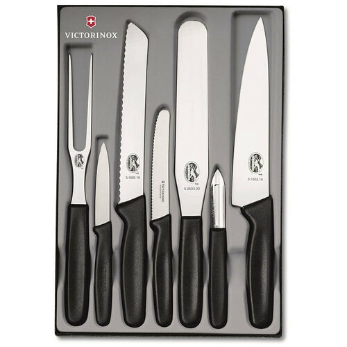 NEW VICTORINOX 7 PIECE KITCHEN KNIFE SET W/ GIFT BOX KNIVES 7PC | 5.1103.7